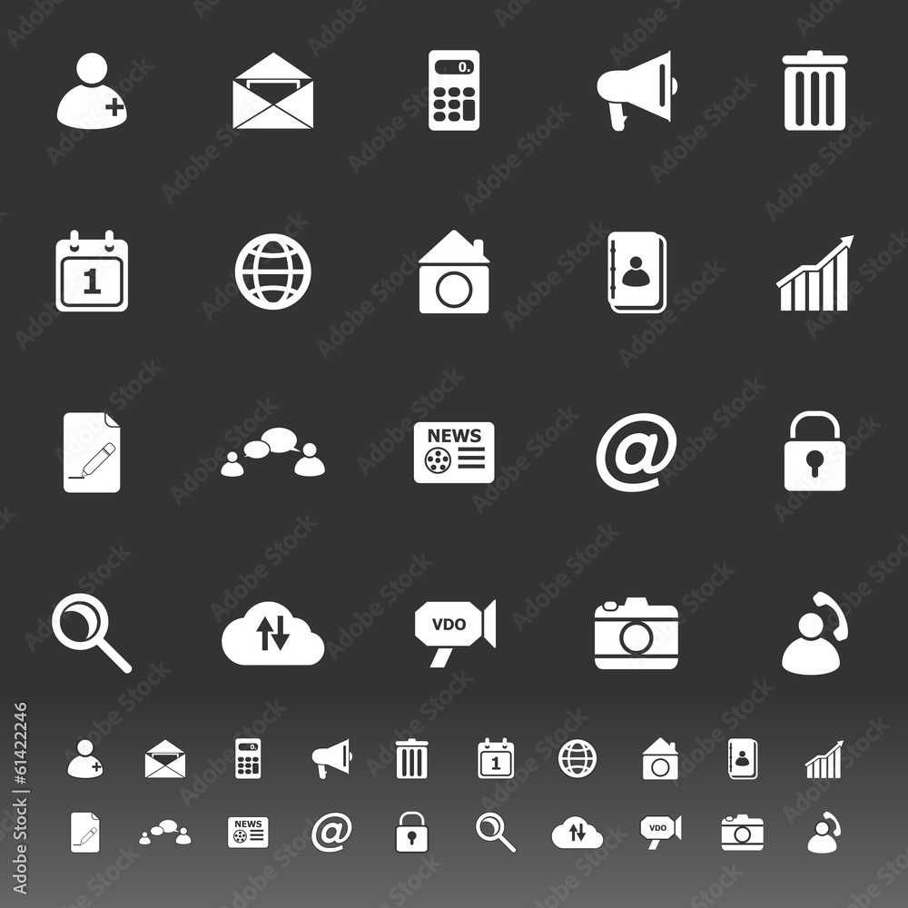 Mobile phone icons on gray background Mobile phone icons on gray background