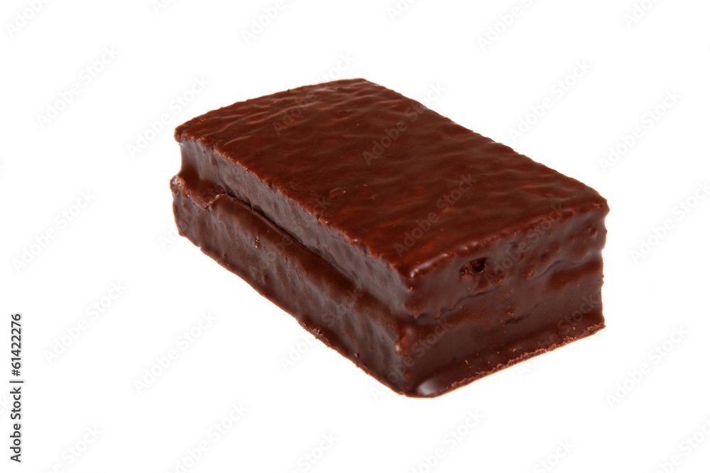 Chocolate cake. Isolated on white Chocolate cake. Isolated on white