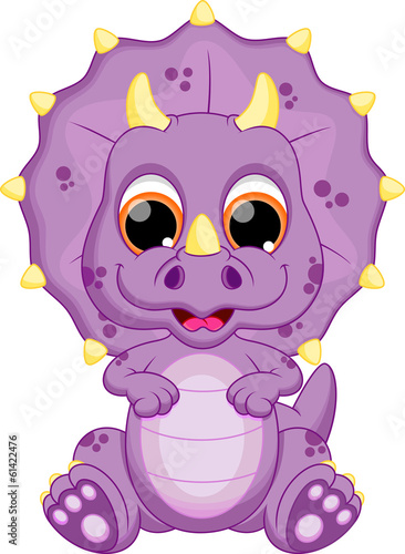 Cute baby dinosaur cartoon