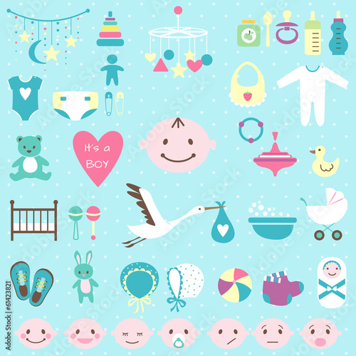 Baby shower set for boy