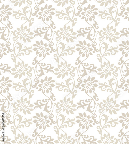 Fancy floral seamless vector wallpaper