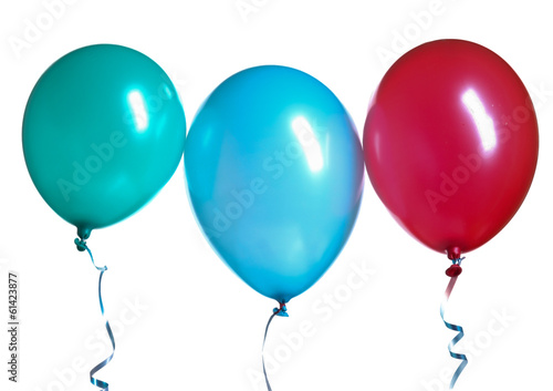 Balloons isolated against a white background.