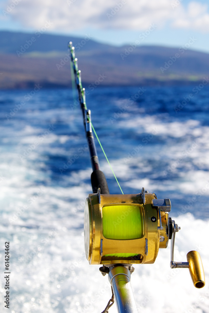 Deep sea fishing in Hawaii Stock Photo