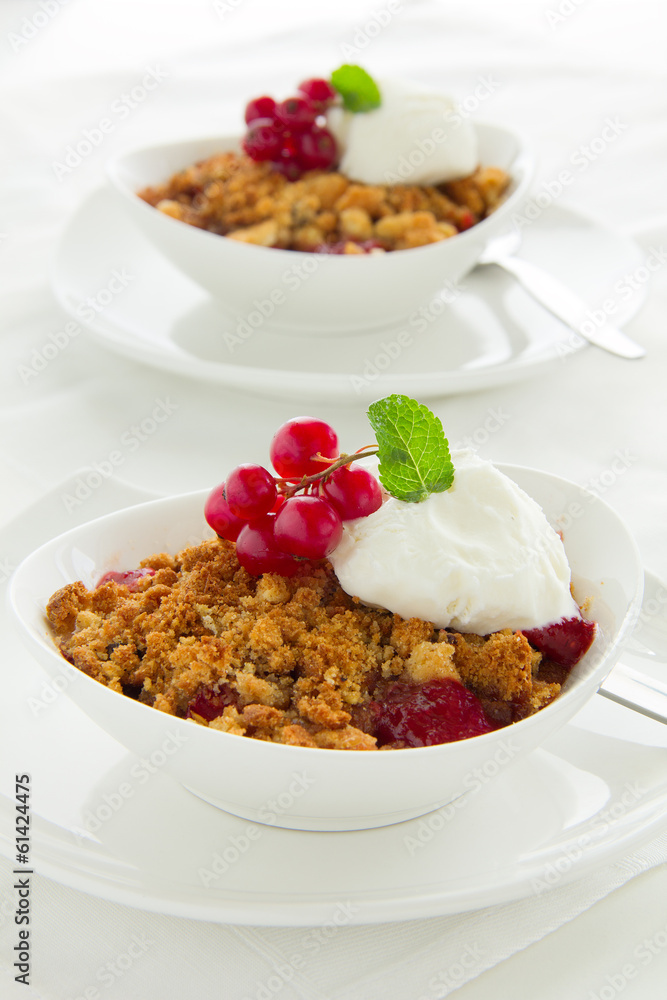 Strawberry crumble. Strawberry crumble.