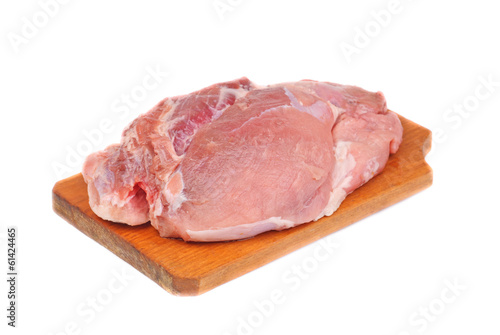 Raw meat isolated on white background