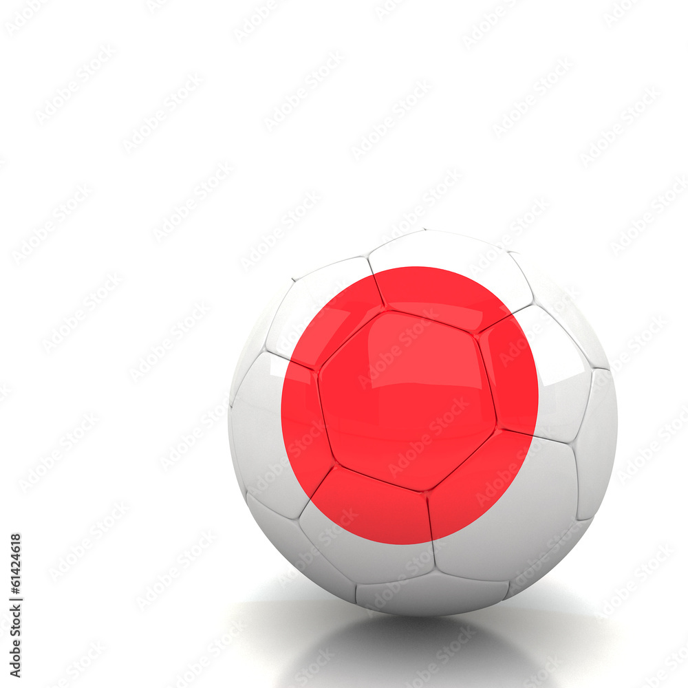 Japan soccer ball isolated white background Japan soccer ball isolated white background