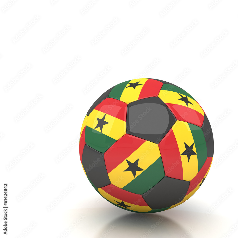 Ghana soccer ball isolated white background Ghana soccer ball isolated white background