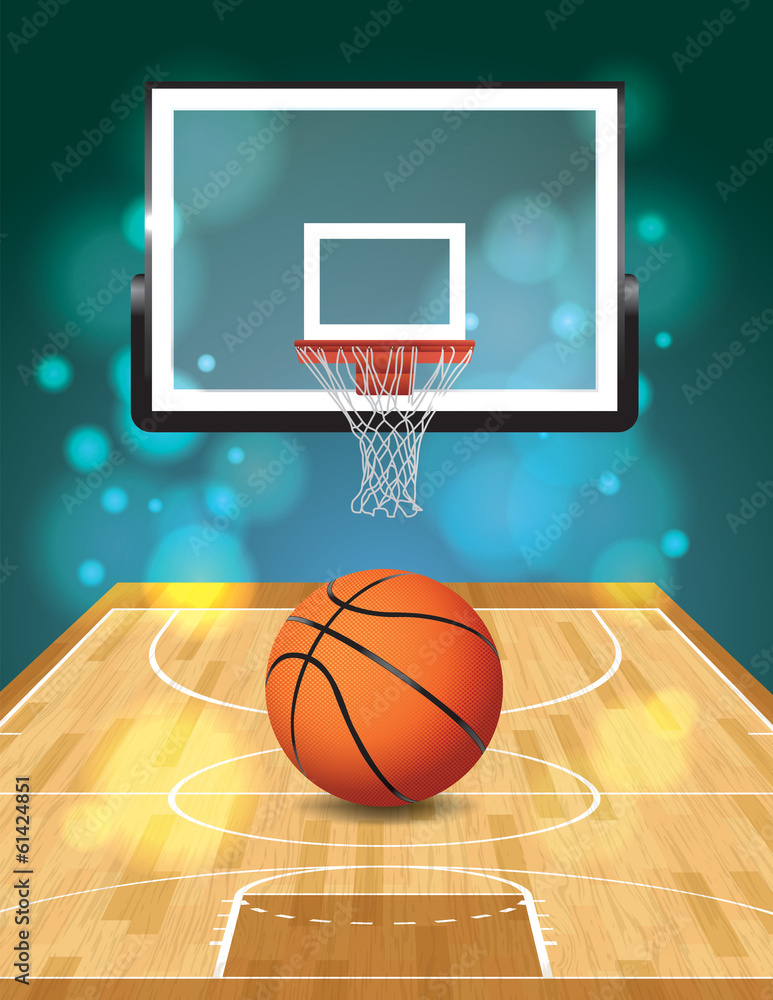 Basketball Court Illustration