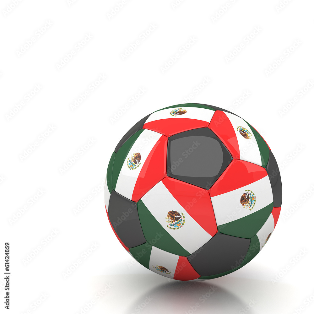 Mexico soccer ball isolated white background Mexico soccer ball isolated white background