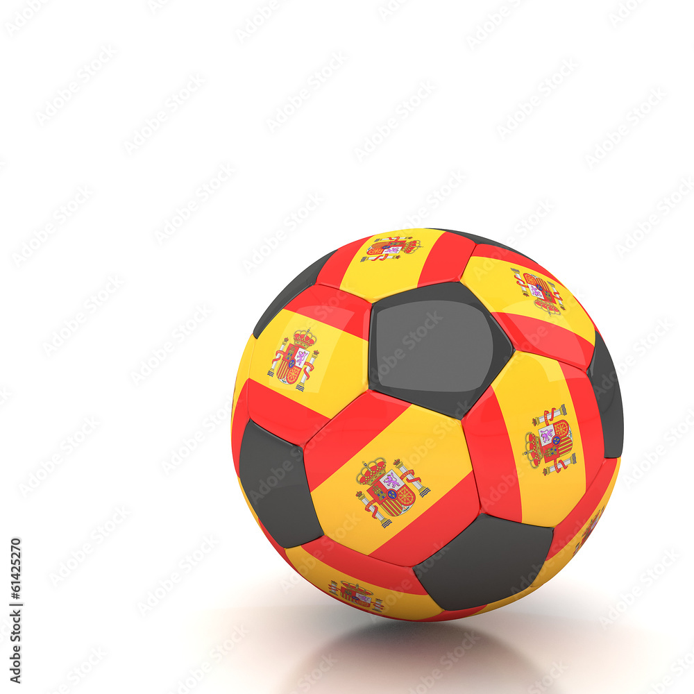 Spain soccer ball isolated white background Spain soccer ball isolated white background