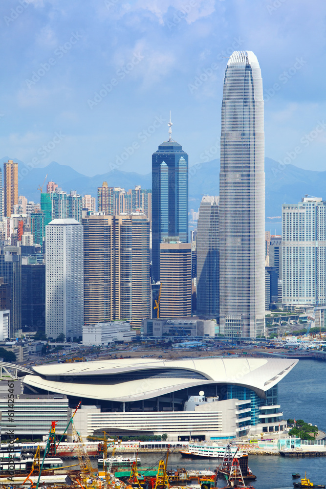 Naklejka premium Hong Kong city