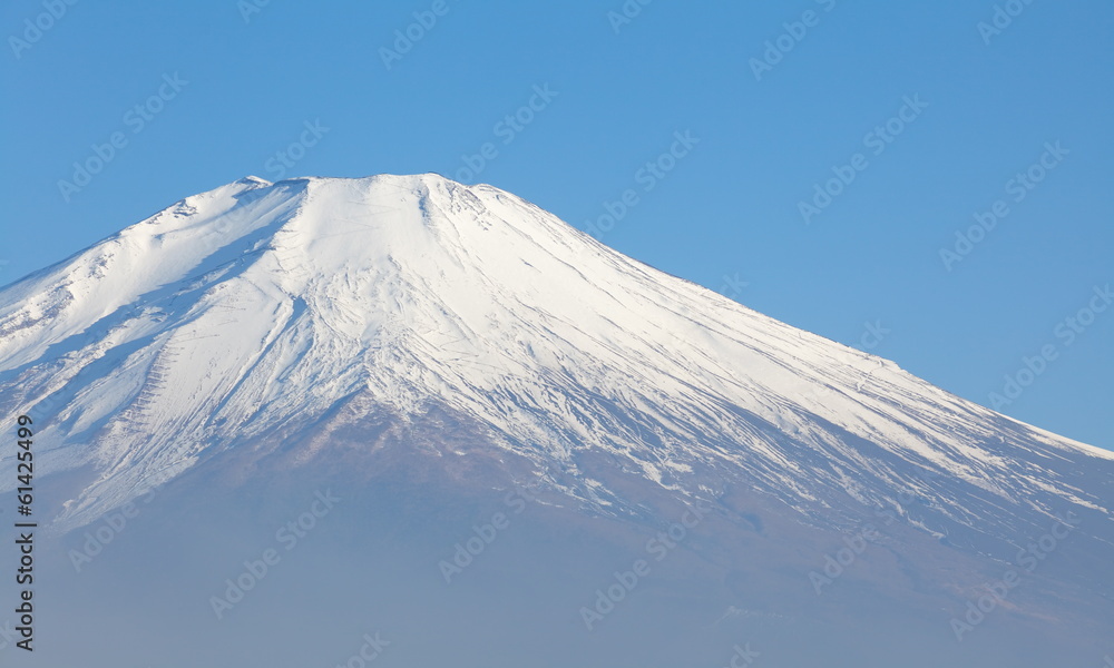 Mountain Fuji in winter morning from lake kawaguchiko Mountain Fuji in winter morning from lake kawaguchiko