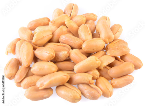 Peanuts. Processed peanuts on the background