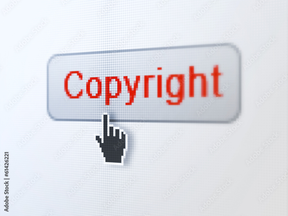 Law concept: Copyright on digital button background Law concept: Copyright on digital button background