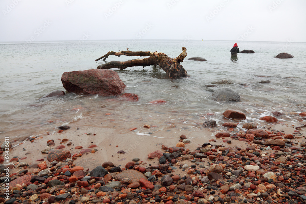 Fisherman Stones in sea water autumn Fisherman Stones in sea water autumn
