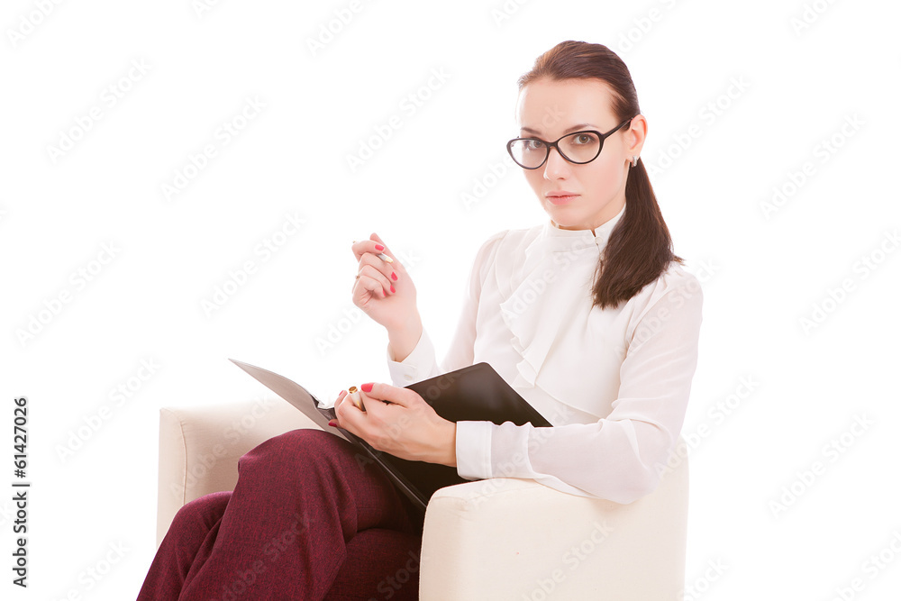 business woman, isolated. business woman, isolated.