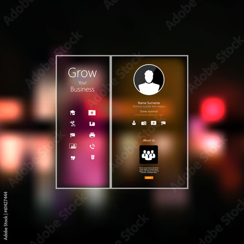 Website or interface template design