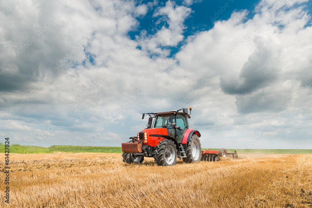 Tractor preparation the field Tractor preparation the field