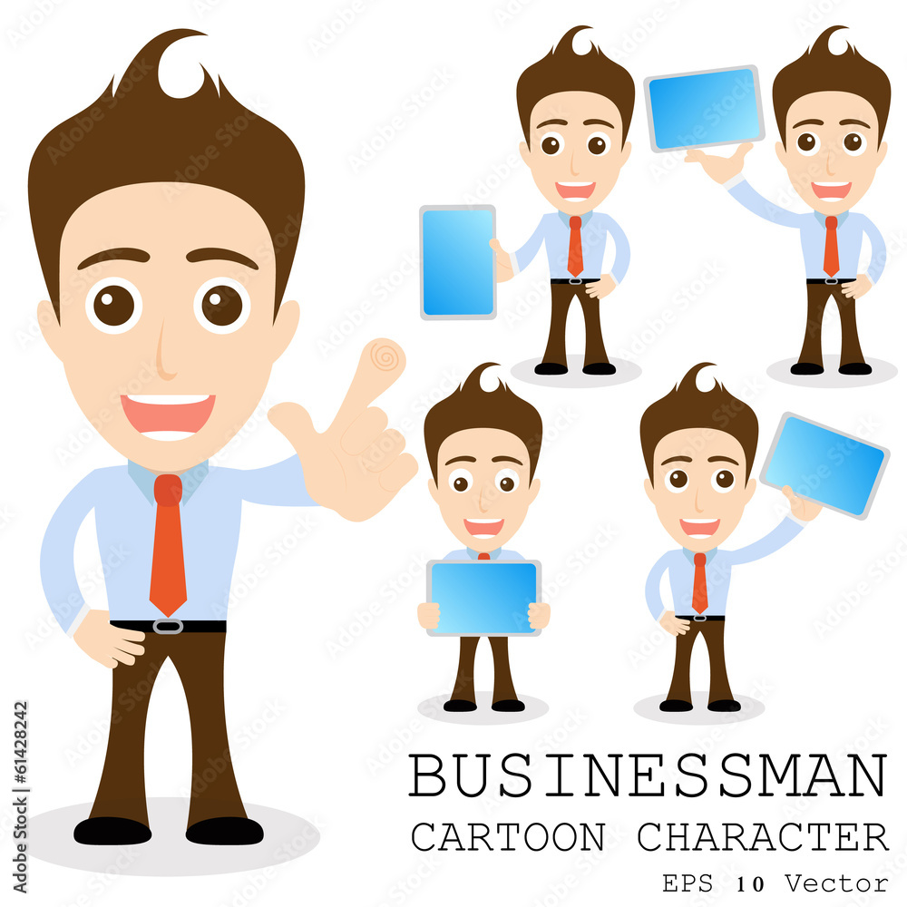 Businessman cartoon character EPS 10 vector Businessman cartoon character EPS 10 vector