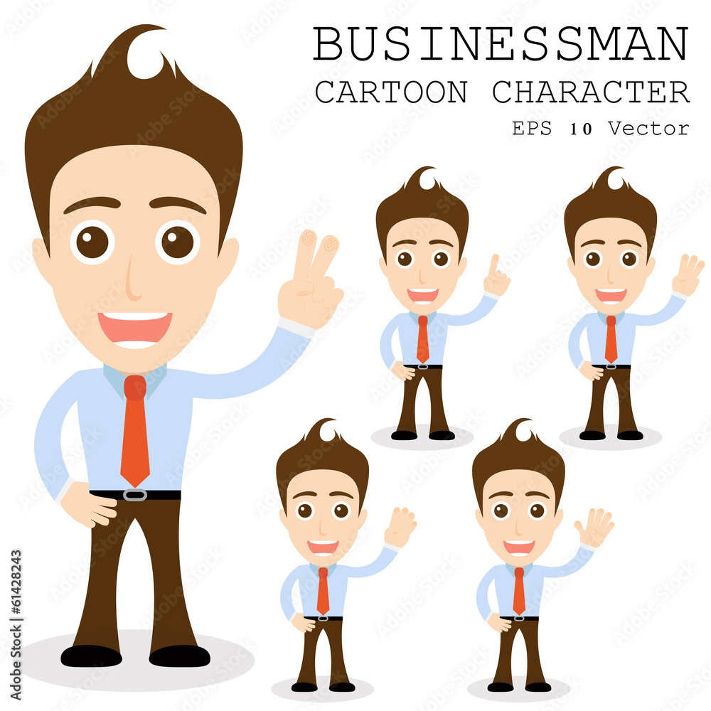 Fototapeta premium Businessman cartoon character EPS 10 vector