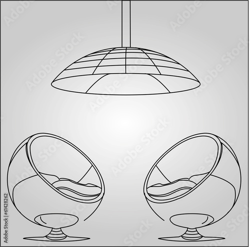 interior furniture with lighting