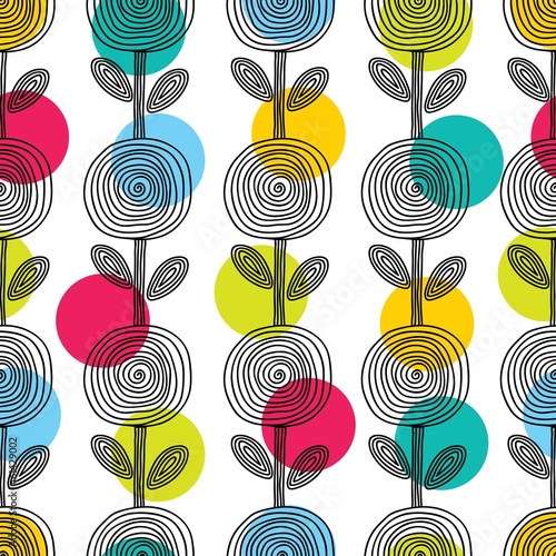 Seamless pattern with flowers.