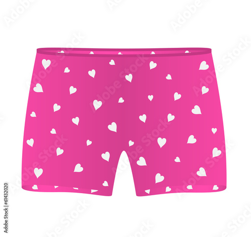 Mens boxer shorts with white hearts
