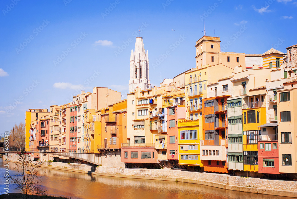 Colorful houses of Girona Colorful houses of Girona
