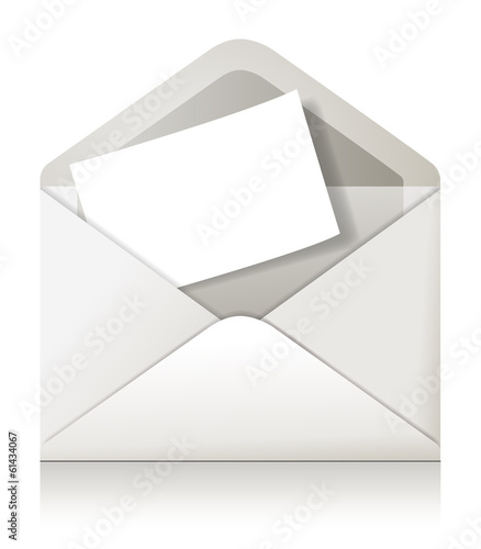 White envelope with a message