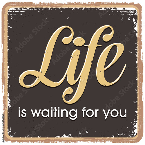 Inspirational quotes in retro style
