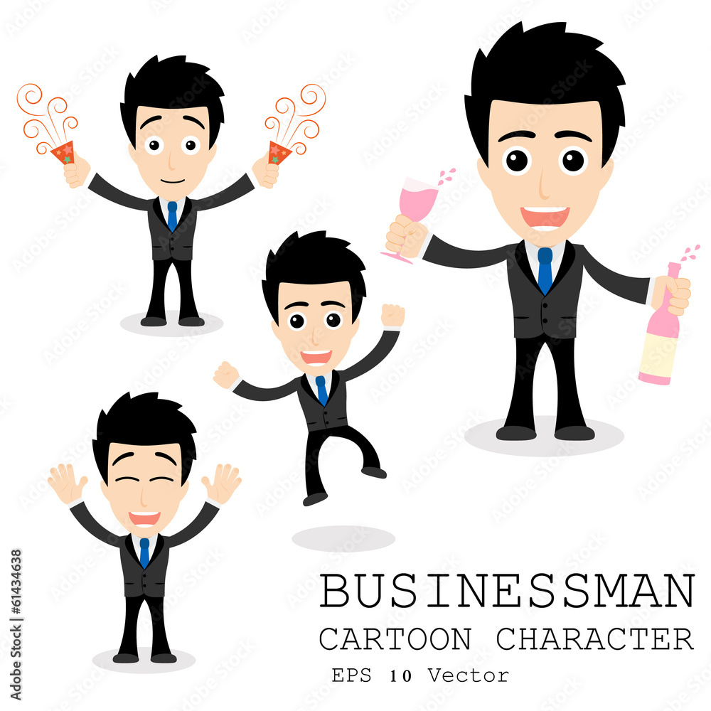Businessman cartoon character EPS 10 vector Businessman cartoon character EPS 10 vector