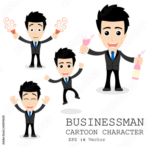 Businessman cartoon character EPS 10 vector © coolkengzz