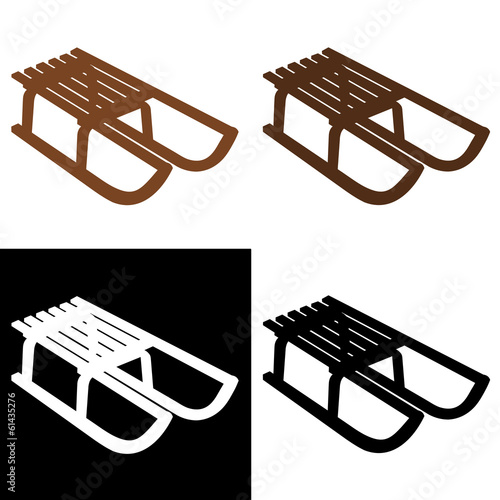 sledges of different shades