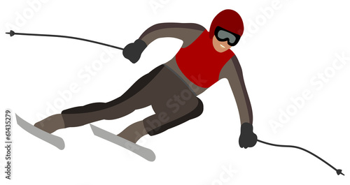 skier taking a turn