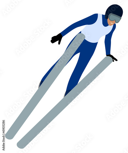 skier doing ski jumping