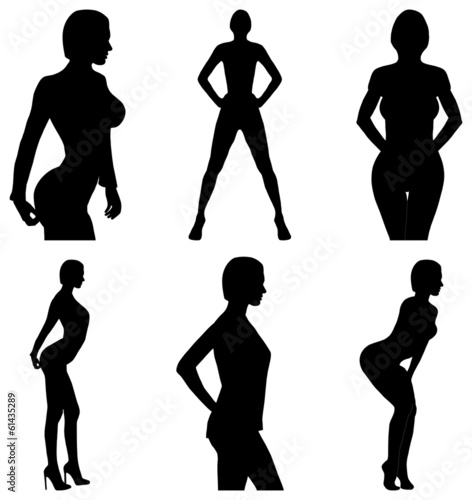set of beautiful women sexy and seductive