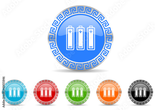 battery icon vector set