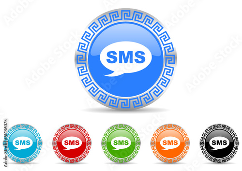 sms icon vector set