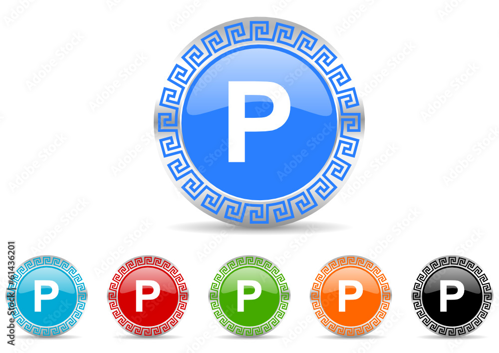 parking icon vector set parking icon vector set
