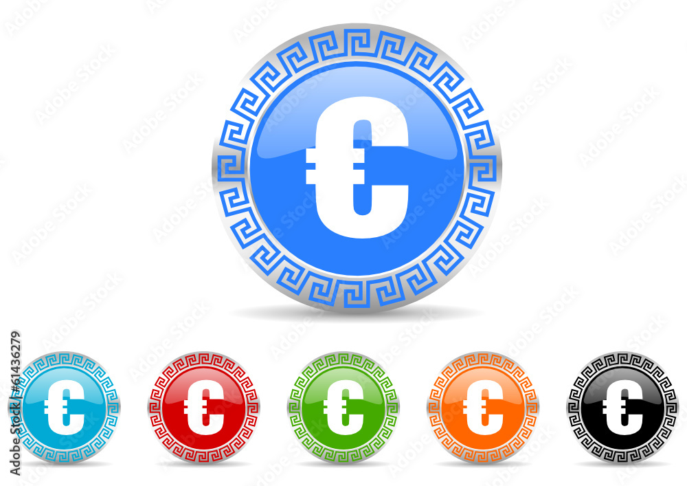 euro icon vector set euro icon vector set