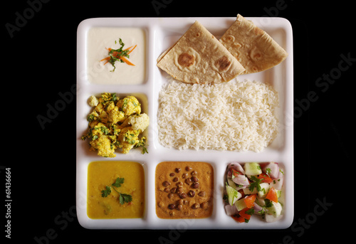 Indian vegetarian thali. photo