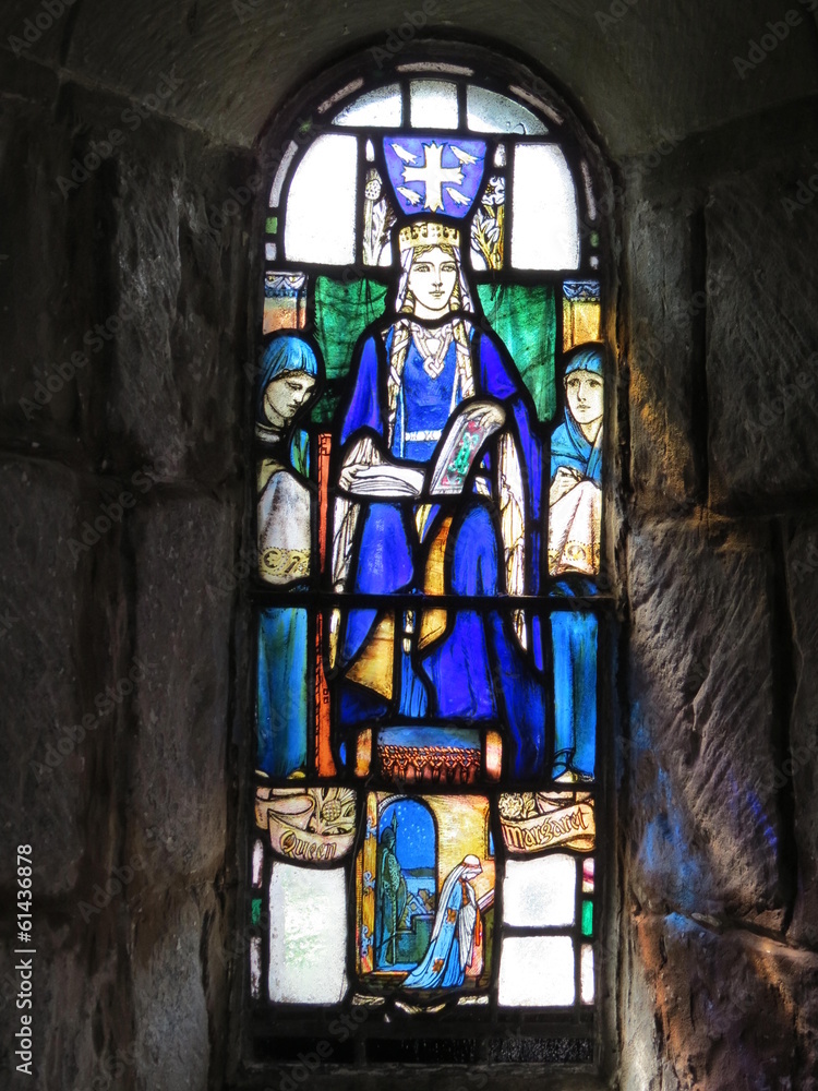 Obraz premium Edimbourg Chapelle du château Vitrail Ste Marguerite