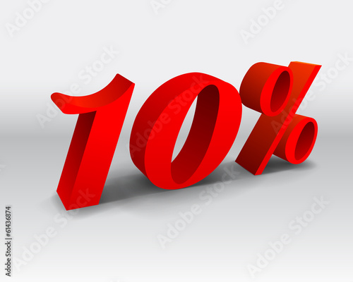 ten percent discount vector illustration