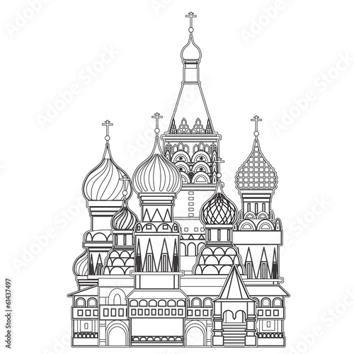 Saint Basil cathedral , Moscow, vector