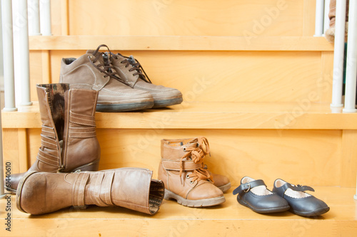 pairs of shoes  in  home