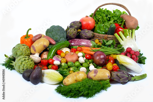 vegetables and basket