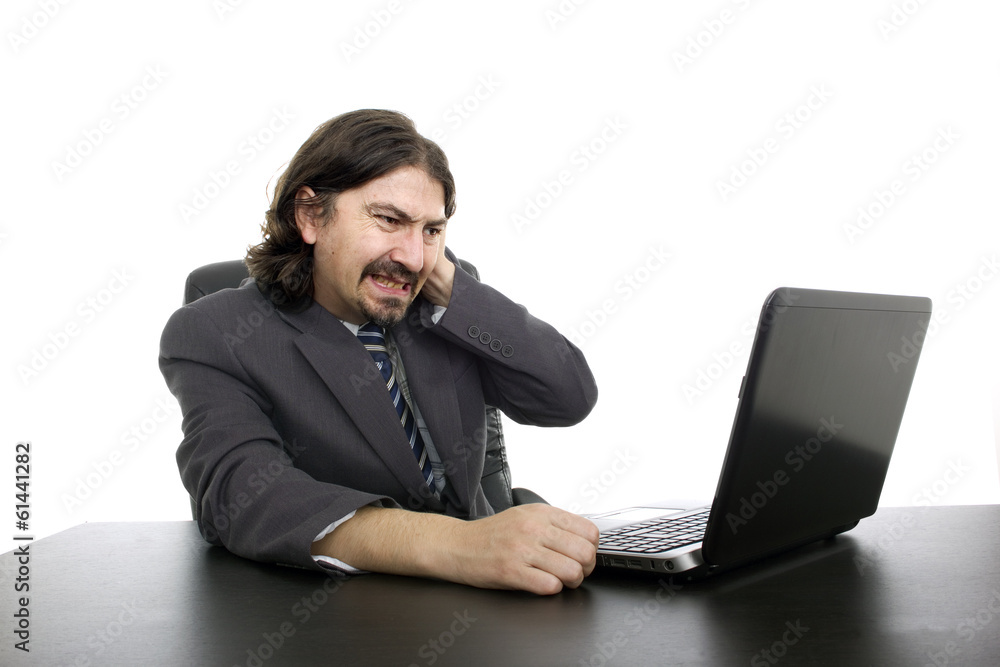 young business man working with is laptop young business man working with is laptop