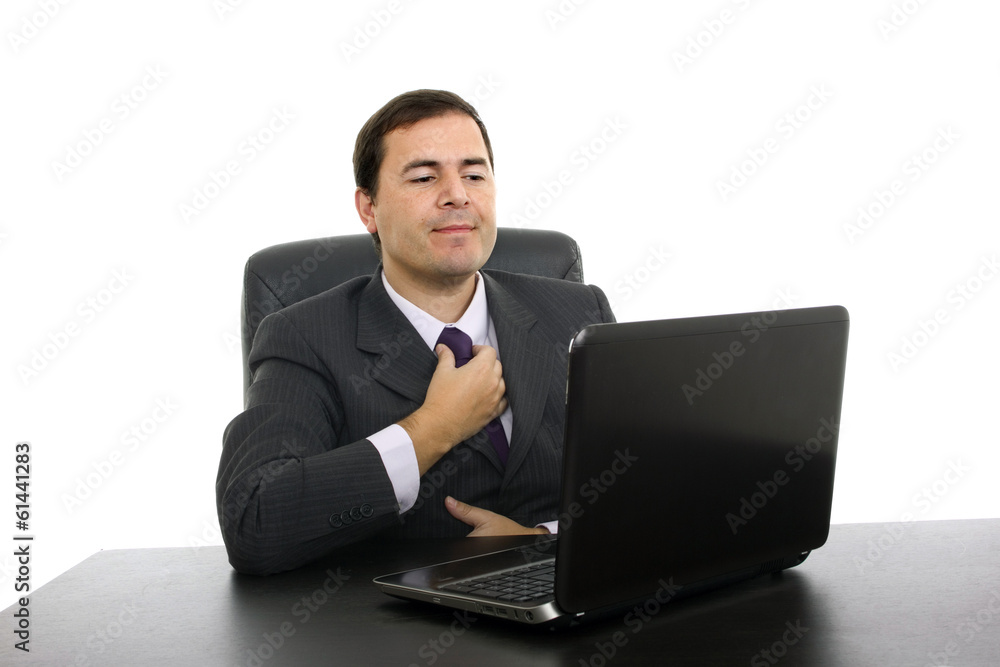 young business man working with is laptop young business man working with is laptop