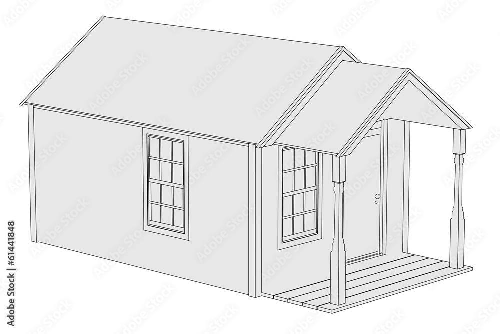 cartoon image of US house