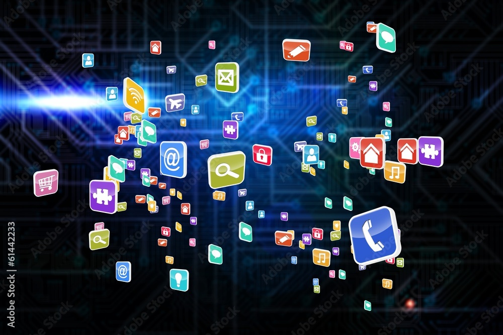 Composite image of colourful computer applications Composite image of colourful computer applications